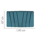Ver imagem 2 de Painel Cabeceira Estofada Bélgica 140cm Cama Box Casal Suede Azul Turquesa- Mabe Magazine