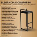 Ver imagem 5 de Kit 2 Banqueta Cozinha Balcão Alta Corino Bistro Bar Moderno:marrom