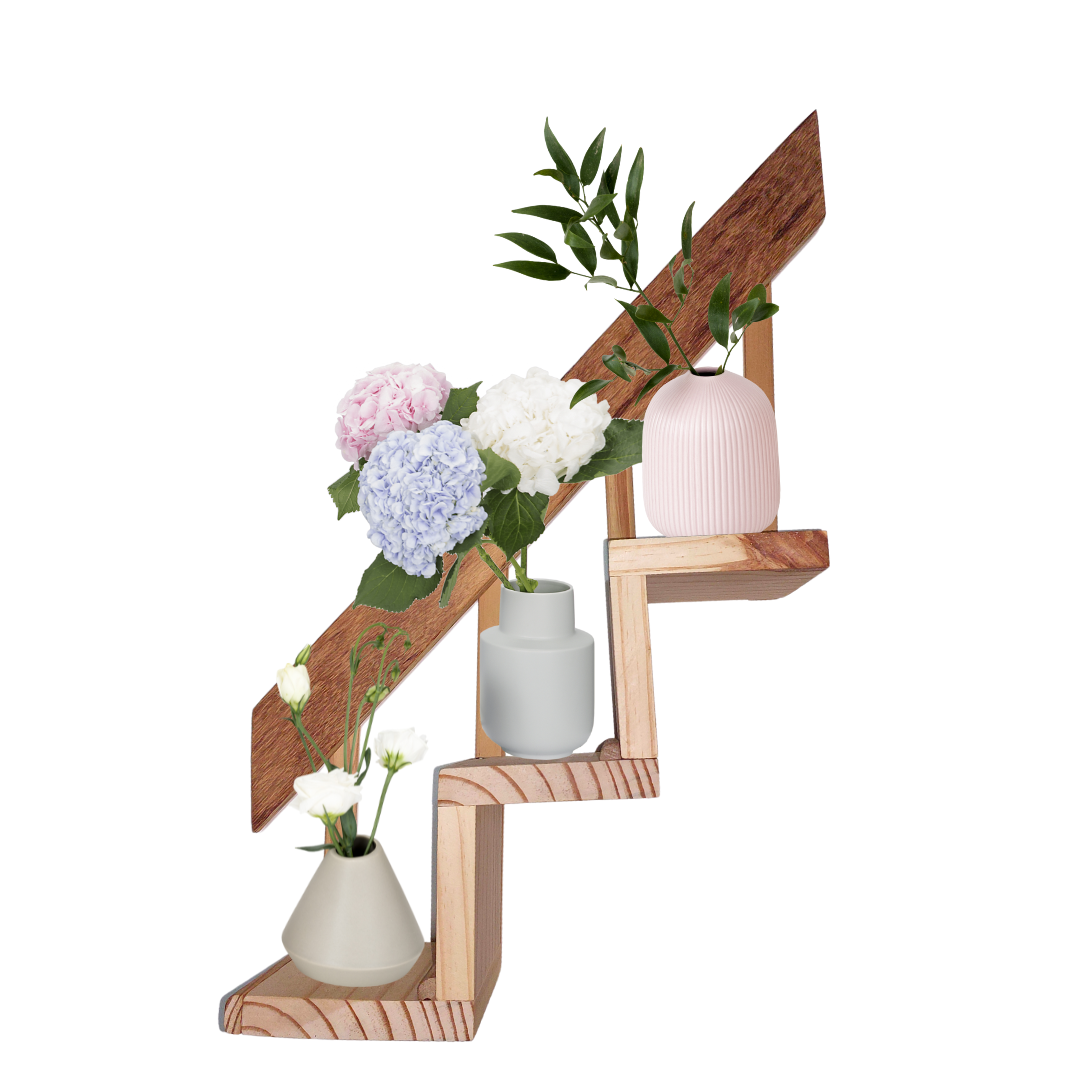 Floreira Estilo Escada com Corrimão - 1