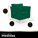 Ver imagem 5 de Conjunto 01 Poltrona Lisboa Decorativa + 01 Puff Redondo Decorativo Suede