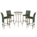 Ver imagem 1 de Mesa Bistro e 4 Banquetas Roma Fendi Corda Náutica 12 Trama Original