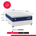 Ver imagem 4 de Cama Box Casal + Colchão Comfort Class Pillow Top 138x188 Azul/suede Branco