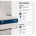 Ver imagem 3 de Cama Box Casal + Colchão Comfort Class Pillow Top 138x188 Azul/suede Branco