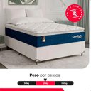 Ver imagem 5 de Cama Box Casal + Colchão Comfort Class Pillow Top 138x188 Azul/suede Branco