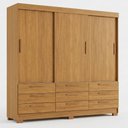 Ver imagem 1 de Guarda Roupa Casal Morretes 3 Portas 9 Gavetas Cinamomo - Santos Andirá