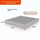 Ver imagem 2 de Cama Japonesa com Cabeceira Corea Seo King Veludo Cinza Claro - Sallar Home