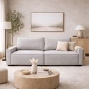 Ver imagem 2 de Sofá 2 Metros Contemporâneo Sala Estar Luxo Moderno Suede Cinza