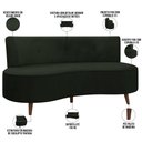 Ver imagem 4 de Sofá Chaise Living 2 Lugares 160cm para Sala Istambul K01 Veludo Verde - Lyam Decor