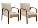 Ver imagem 1 de Kit 2 Poltronas Anita Cor:Corino Bege 370