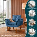 Ver imagem 6 de Kit 2 Poltronas Decorativa Reforçada para Sala Alice para Recepção Manicure Escritório Suede