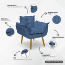 Ver imagem 7 de Kit 2 Poltronas Decorativa Reforçada para Sala Alice para Recepção Manicure Escritório Suede