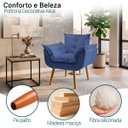 Ver imagem 4 de Kit 2 Poltronas Decorativa Reforçada para Sala Alice para Recepção Manicure Escritório Suede