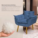 Ver mais imagens de Kit 2 Poltronas Decorativa Reforçada para Sala Alice para Recepção Manicure Escritório Suede