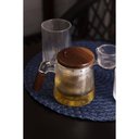 Ver imagem 5 de Chaleira de Vidro com Tampa e Alça de Madeira e Botão Infusor Automático 500ml Wolff