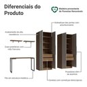 Ver imagem 4 de Conjunto Home Office 2 Armários Neo 1 Escrivaninha 2 Prateleiras Rustic/Crema Madesa