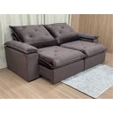 Ver imagem 3 de Sofá Retrátil Reclinável 1,80 m Marrom 500 Zuqui Plus