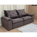 Ver imagem 5 de Sofá Retrátil Reclinável 1,80 m Marrom 500 Zuqui Plus