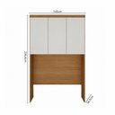 Ver imagem 3 de Módulo de Guarda Roupa Aéreo Ponte Casal 145cm 100% MDF Cairo Marrom/Cinamomo/Fendi