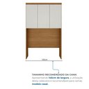 Ver imagem 5 de Módulo de Guarda Roupa Aéreo Ponte Casal 145cm 100% MDF Cairo Marrom/Cinamomo/Fendi