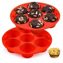 Ver imagem 2 de Forma Cupcake Mini Bolo Air Fryer Assadeira 7 Cavidade Cesto