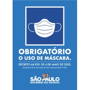 Placa Informativa - Uso De Máscara De Proteção