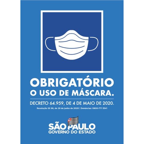 Placa Informativa - Uso De Máscara De Proteção