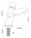 Ver imagem 4 de Torneira Banheiro/Lavabo Automática Mesa Branca FA01 Doan