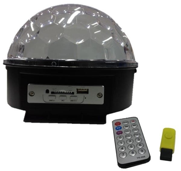 Luminária Bola Maluca Globo de Luzes LED Usb Sd e Controle - 3