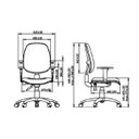 Ver imagem 3 de Cadeira de Escritório Ergonômica Executiva Alta com Costura Backsystem