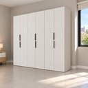 Ver imagem 1 de Guarda Roupa Casal Modulado Versa em MDF 6 Portas com 9 Gavetas 3 Cabideiros 3 Prateleiras