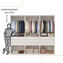Ver imagem 4 de Guarda Roupa Casal Modulado Versa em MDF 6 Portas com 9 Gavetas 3 Cabideiros 3 Prateleiras