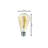 Kit 6 Lâmpadas Filamento LED ST64 4W Vintage Retrô Âmbar - 6