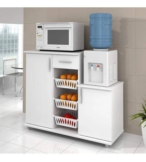 Fruteira Armário 310 com Porta Multiuso Suporte Forno Microondas - 3