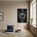 Ver imagem 1 de Quadro Decorativo Buda em Traços Minimalistas - 70x50cm:moldura Branca