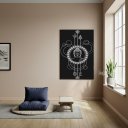 Ver imagem 2 de Quadro Decorativo Buda em Traços Minimalistas - 70x50cm:moldura Branca