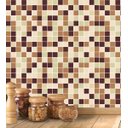 Ver imagem 4 de Azulejo Marrom e Bege Para Cozinha Com Película Protetora