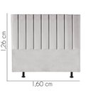 Ver imagem 3 de Cabeceira Estofada Queen 160CM Sophia Suede Cinza Claro - D A DECOR D&A Decor