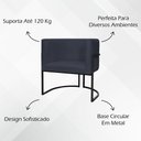 Ver imagem 5 de Poltrona Luna Suede Cores Base de Ferro Preta - Cinza, Suede
