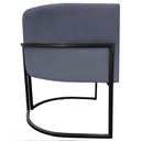Ver mais imagens de Poltrona Luna Suede Cores Base de Ferro Preta - Cinza, Suede