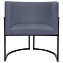 Ver imagem 6 de Poltrona Luna Suede Cores Base de Ferro Preta - Cinza, Suede