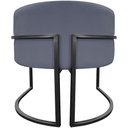 Ver imagem 3 de Poltrona Luna Suede Cores Base de Ferro Preta - Cinza, Suede