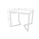 Ver imagem 4 de Mesa Industrial Base Ferro Preto em V Tampo 90x90 Canela 4 Cadeiras Eames Madeira Assento Branco