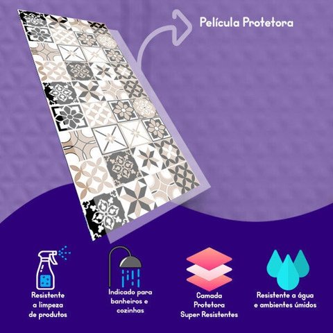 Azulejo Ladrilho Com Laminação Adesivo Indiano Para Cozinha