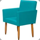 Ver imagem 4 de Kit Namoradeira Decorativa Para Sala Nina + 4 Poltronas Para Recepção Manicure Suede