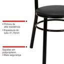 Ver imagem 7 de Conjunto 2 Cadeiras para Sala de Jantar Tradicional Pintada/Preto