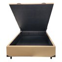 Ver imagem 4 de Cama Box Baú Casal Reforçada Fabricação Própria - Corino Bege
