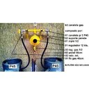 Ver imagem 3 de Kit Cavalete para 02 Botijões P45 Completo com Manômetro 14 Pçs - P45k100