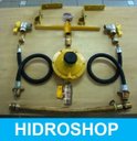 Ver imagem 4 de Kit Cavalete para 02 Botijões P45 Completo com Manômetro 14 Pçs - P45k100