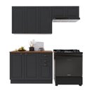 Ver imagem 1 de Cozinha Compacta Bariloche 8 Portas 2 Gavetas com Tampo 100% MDF Chumbo - Indékes