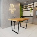 Ver imagem 1 de Mesa Industrial para Área Gourmet Madeira Maciça Lanna com Ferragem 1,30m Preto